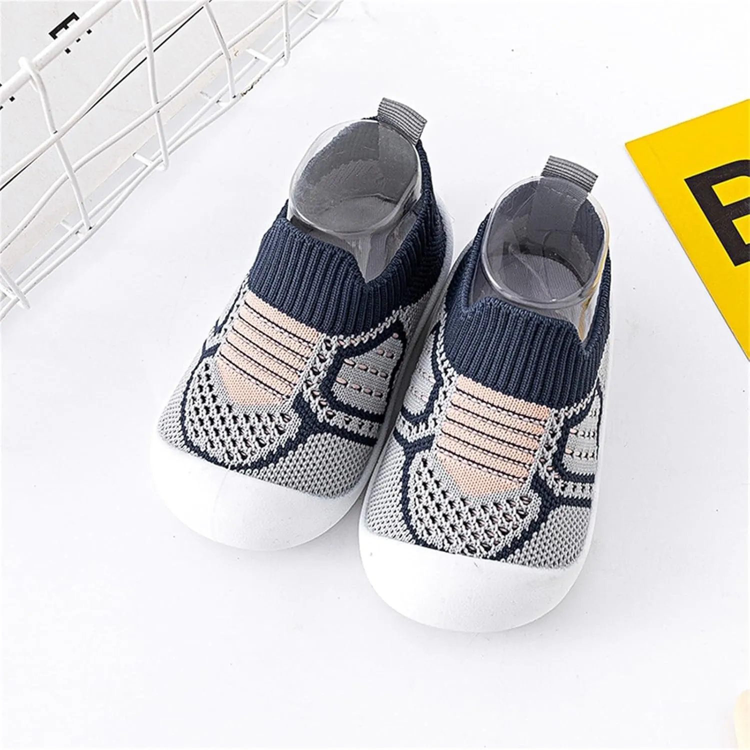 Baby First-Walking Shoes Boys Girls Soft Sole Non Slip Cotton Trainers Canvas Breathable Slip-on Sneakers Outdoor