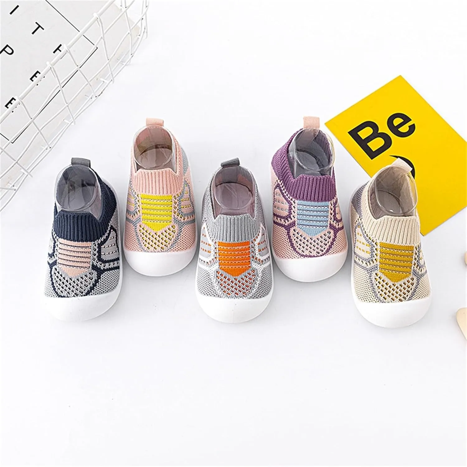 Baby First-Walking Shoes Boys Girls Soft Sole Non Slip Cotton Trainers Canvas Breathable Slip-on Sneakers Outdoor