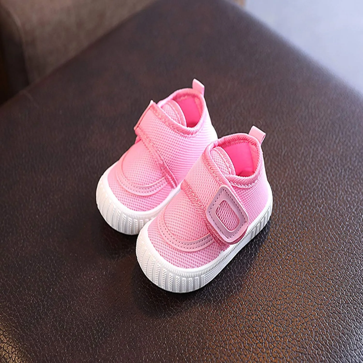 Baby First-Walking Shoes Toddler Infant Boys Girls Soft Sole TPR Non Slip Mesh Breathable Lightweight Sneakers 3-24M