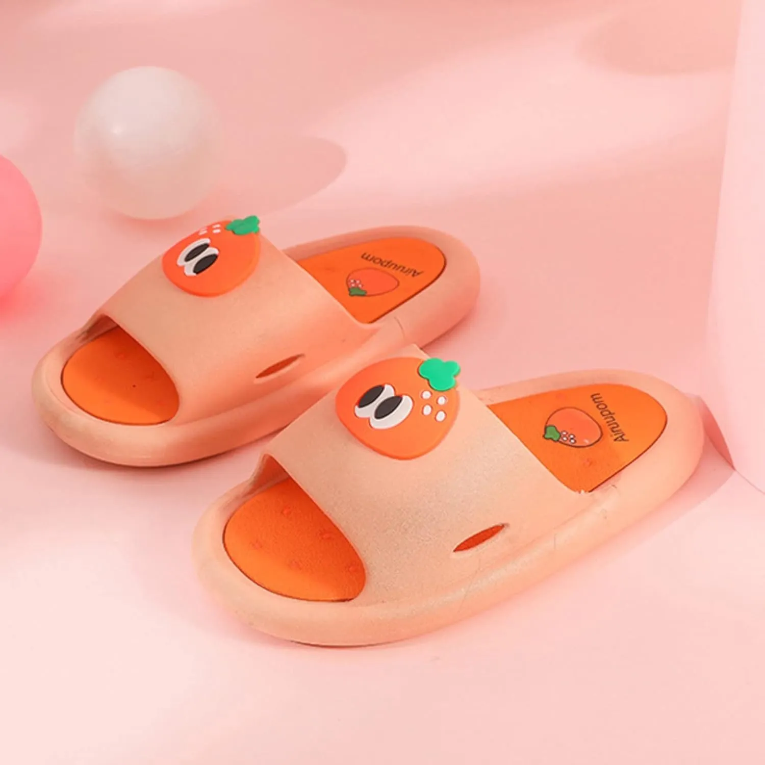 Baby Flat Sole Shoes Children Sandals Soft Sole EVA Middle Cushion Slippers Cute Fruit Indoor And Outdoor Shoes
