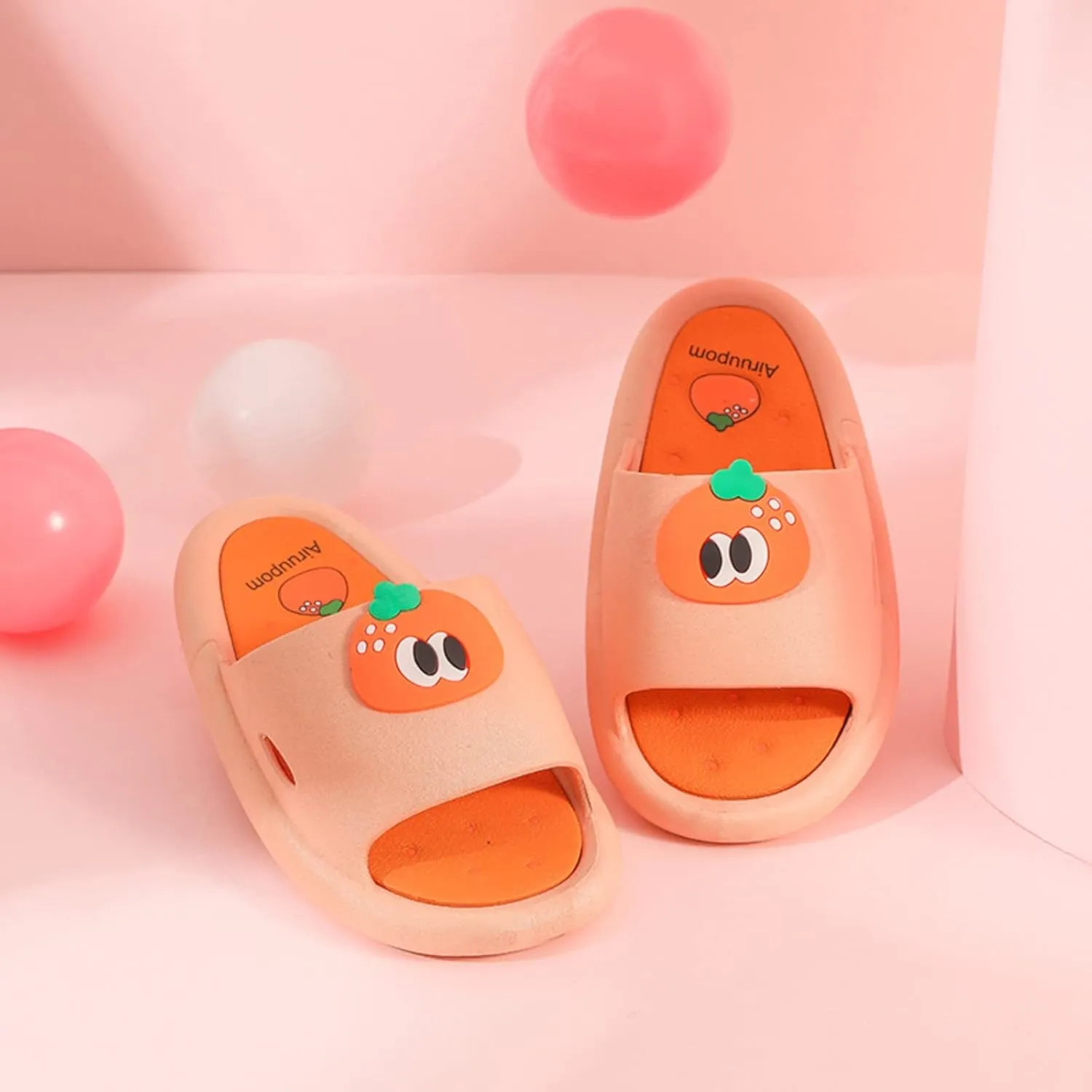 Baby Flat Sole Shoes Children Sandals Soft Sole EVA Middle Cushion Slippers Cute Fruit Indoor And Outdoor Shoes
