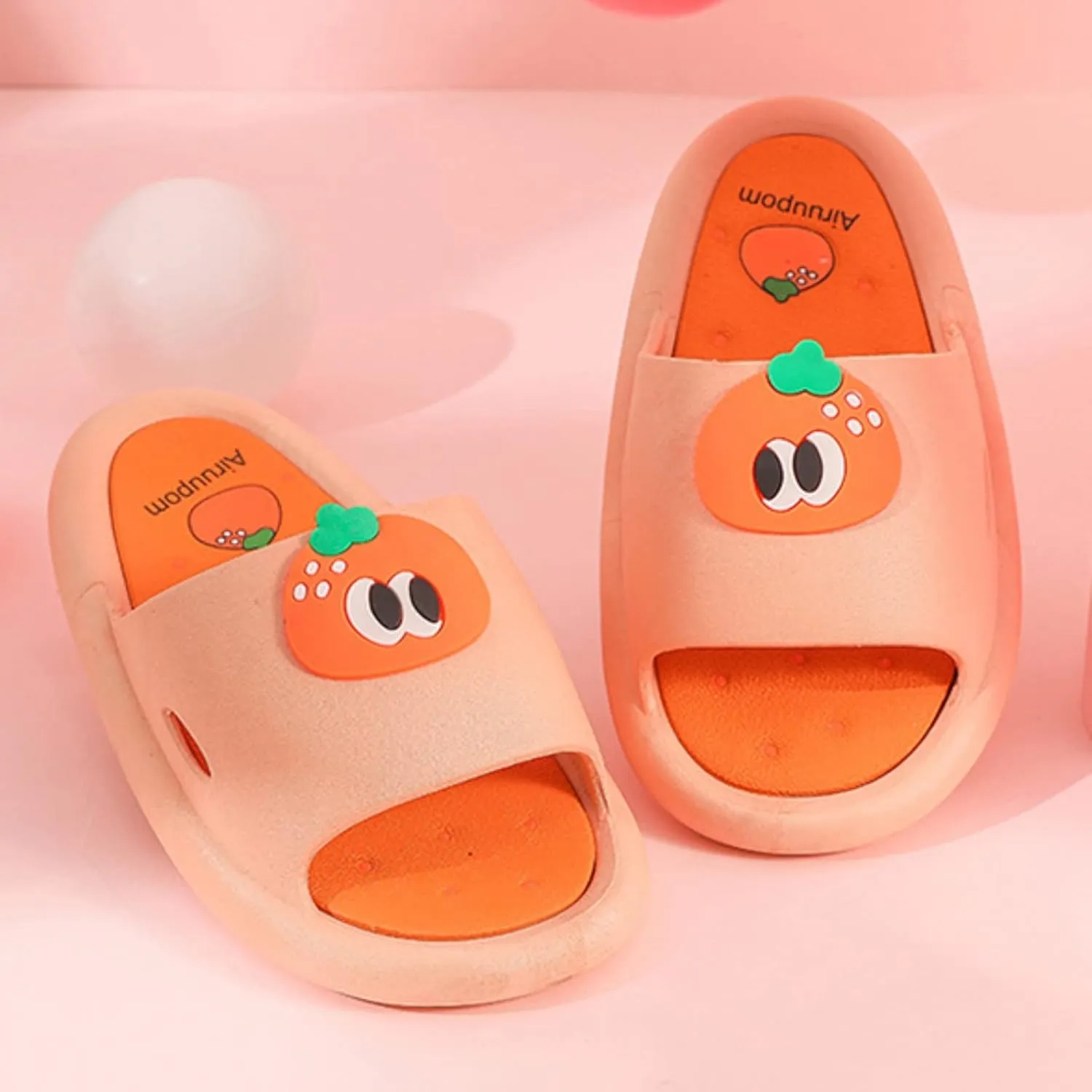 Baby Flat Sole Shoes Children Sandals Soft Sole EVA Middle Cushion Slippers Cute Fruit Indoor And Outdoor Shoes