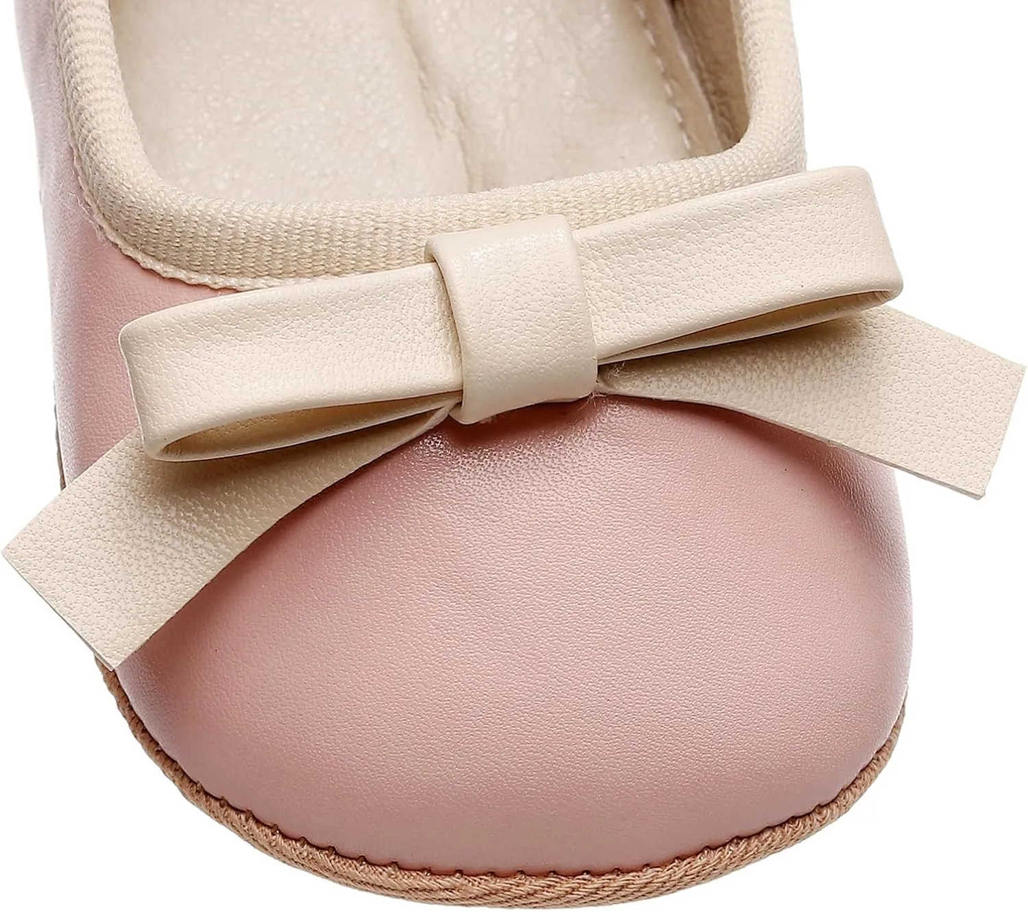 Baby Girl Mary Jane Flats Shoes Non Slip Soft Sole First Walker Shoes Bowknot Baptism Wedding Princess Crib Shoes