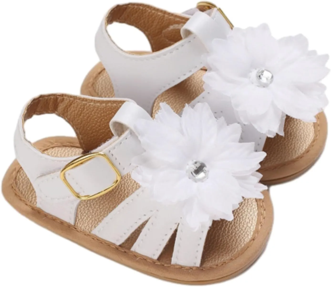 Baby Girl Sandals Infant Soft Anti-Slip Rubber Soft Sole Beach Flats Flower Outdoor Open Toe Breathable Summer Shoes