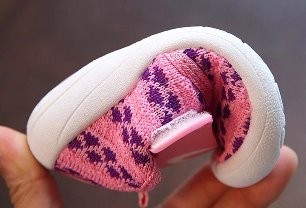 Baby Girl Shoes Toddler Children Kids Baby Cartoon Star Rabbit Ears Squeaky Single Shoes Sneaker (Pink, 1.5 Years)