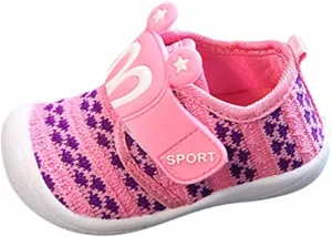 Baby Girl Shoes Toddler Children Kids Baby Cartoon Star Rabbit Ears Squeaky Single Shoes Sneaker (Pink, 1.5 Years)