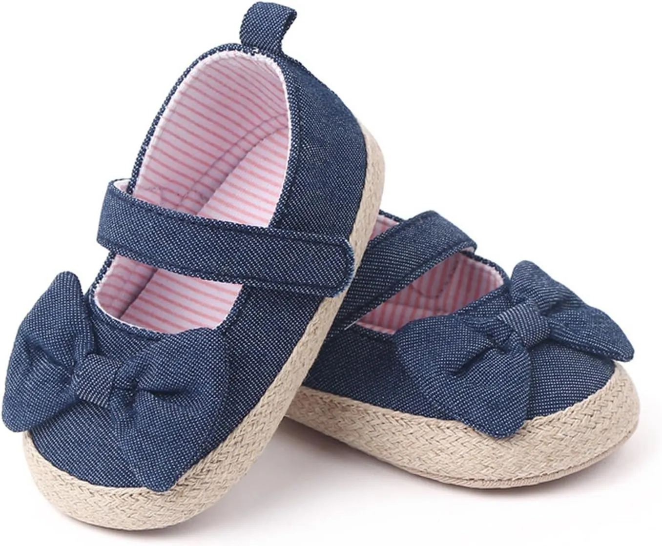 Baby Girls Bow Summer Casual Sandals Toddler Infant Well Sew Knitted Solid Color Soft Sole Flatt Princess Shoes