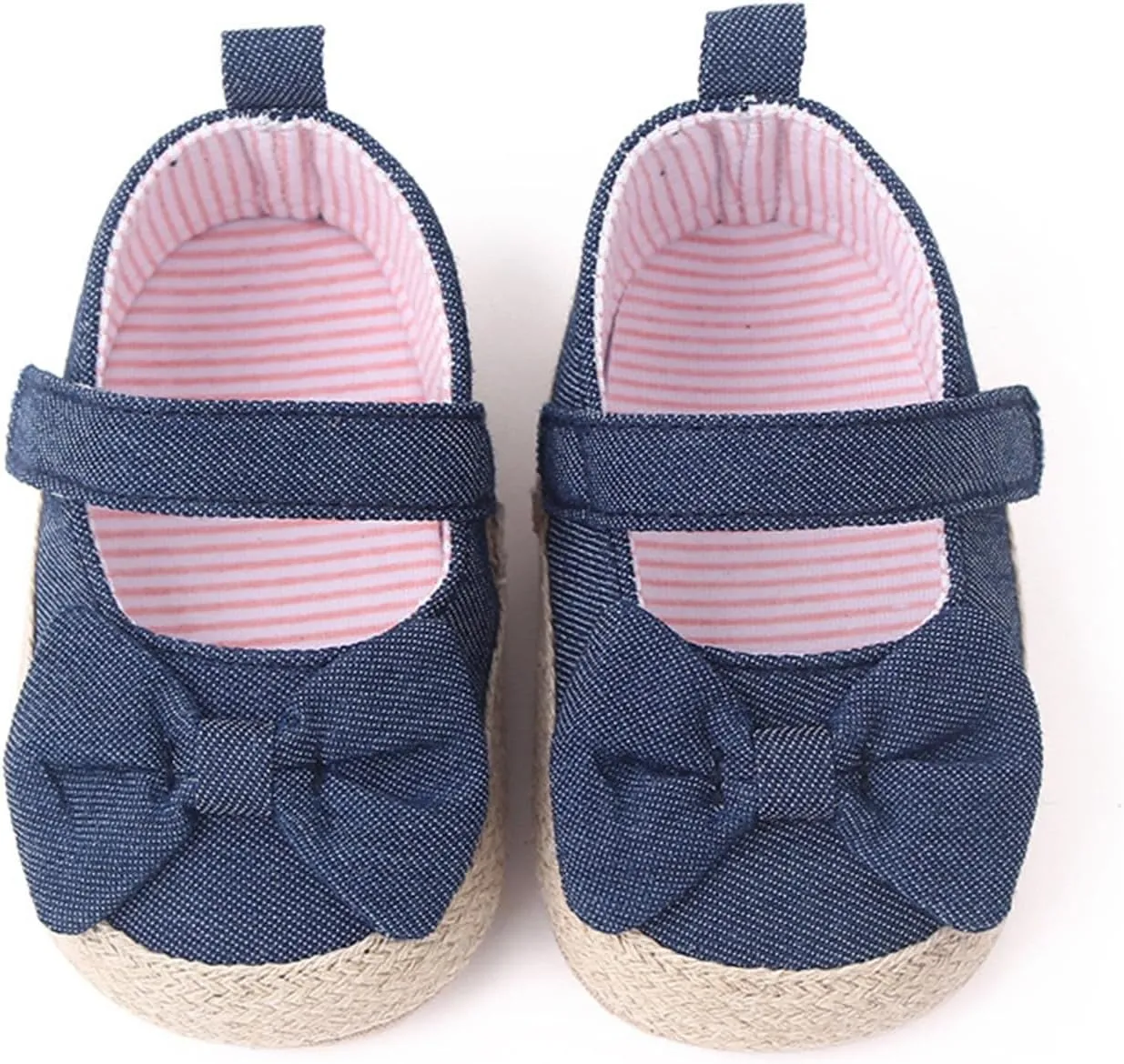 Baby Girls Bow Summer Casual Sandals Toddler Infant Well Sew Knitted Solid Color Soft Sole Flatt Princess Shoes