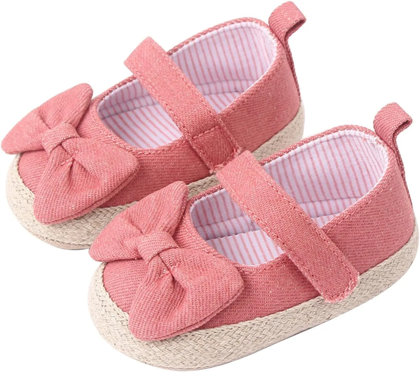 Baby Girls Bow Summer Casual Sandals Toddler Infant Well Sew Knitted Solid Color Soft Sole Strap Princess Shoes