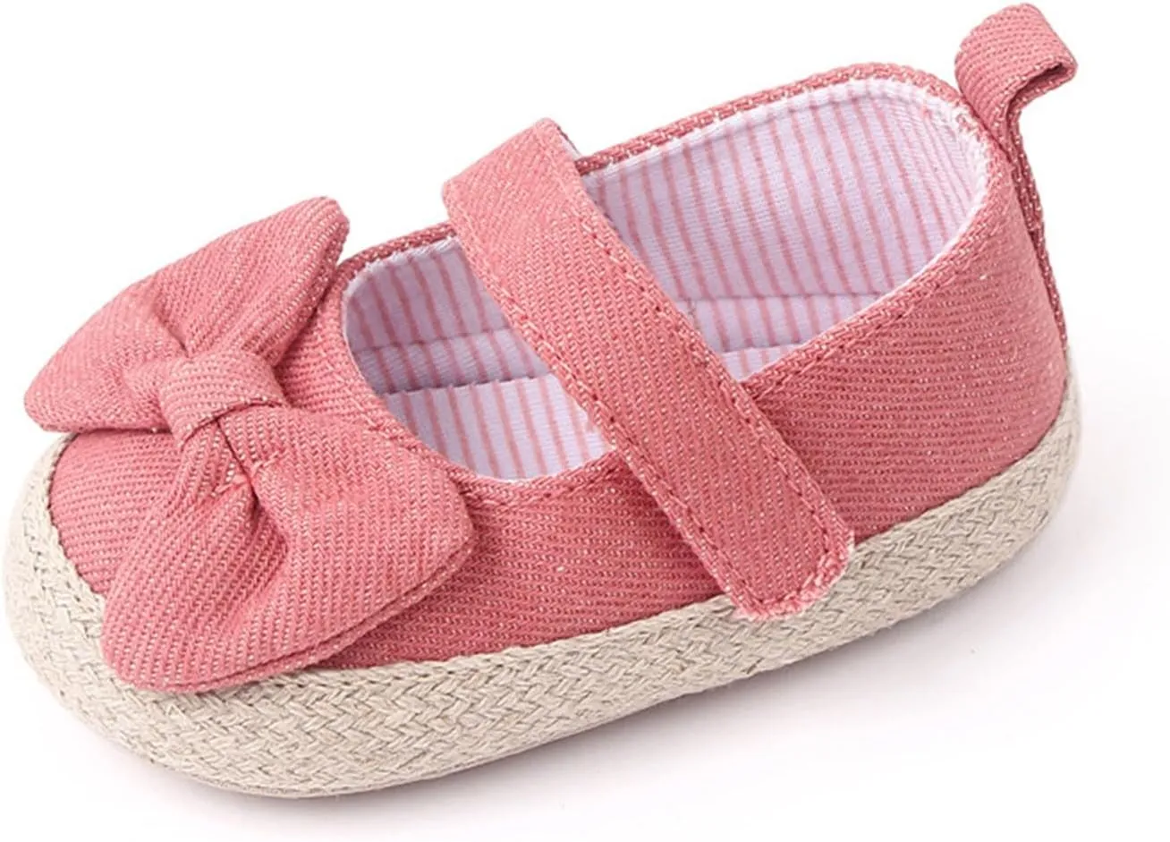 Baby Girls Bow Summer Casual Sandals Toddler Infant Well Sew Knitted Solid Color Soft Sole Strap Princess Shoes