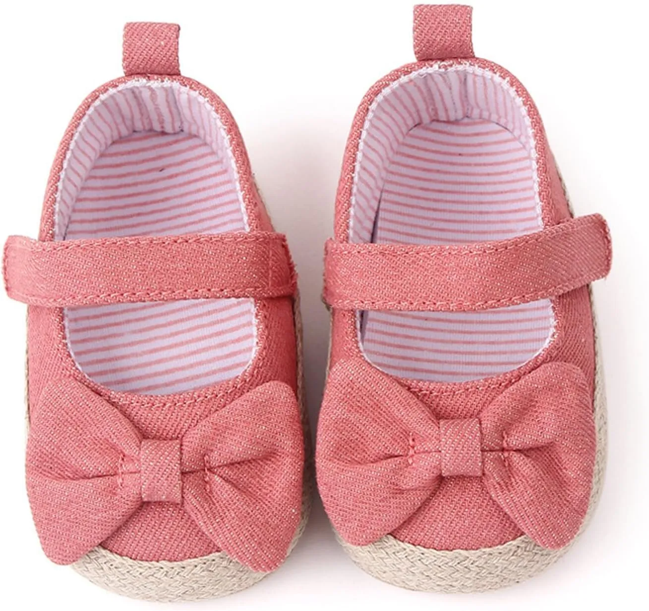 Baby Girls Bow Summer Casual Sandals Toddler Infant Well Sew Knitted Solid Color Soft Sole Strap Princess Shoes