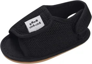 Baby Girls Boys Sandals Infant Toddler Shoes First Walkers Prewalkers Mesh Soft Sole Sneakers Casual (Black, 4 Infant)