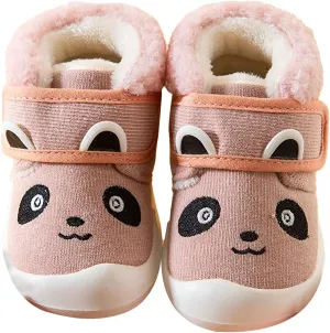 Baby Girls Boys Sneakers Winter Non Slip Card Panda Cartoon Warm Toddler Soft Bottom Shoes Shoes Kids Girls