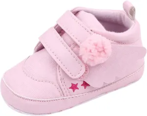 Baby Girls Boys Wing First Walking Ankle Boots, Soft Sole Infant Sneakers Fashion High-Top Non-Slip Floor Shoes