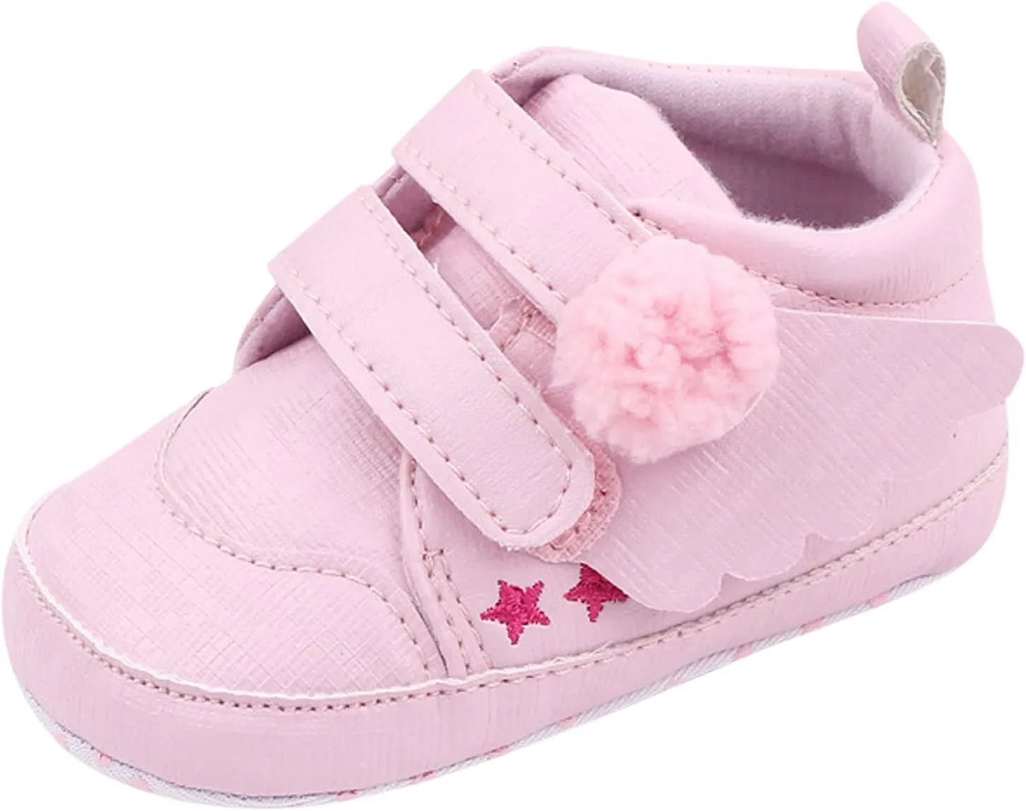 Baby Girls Boys Wing First Walking Ankle Boots, Soft Sole Infant Sneakers Fashion High-Top Non-Slip Floor Shoes