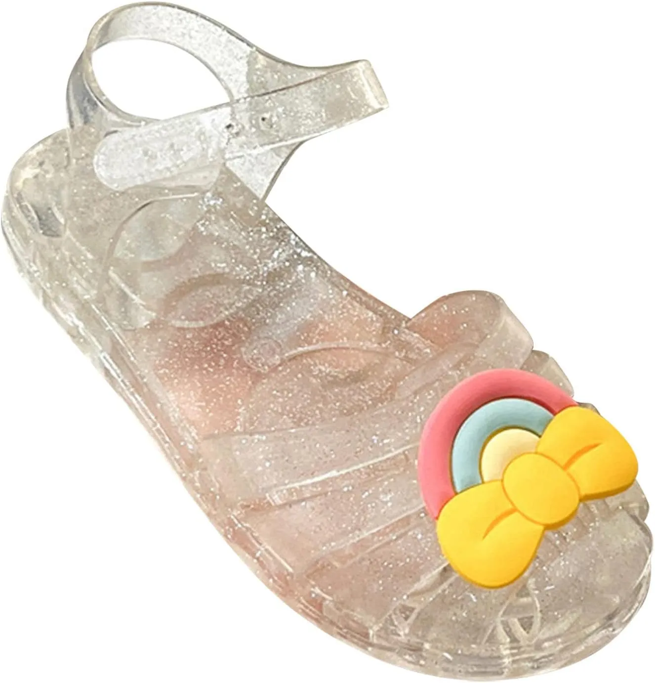 Baby Girls Cute Fruit Jelly Colors Hollow Out Non-Slip Soft Sole Sandals Toddler Kids Comfy Shoe Slip On Falts Daily