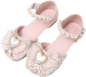 Baby Girls Princess Sparkly Shoes Crystal Comfortable Soft Sole Mary Jane Shoes Toddler Girls Wedding Dress Shoes