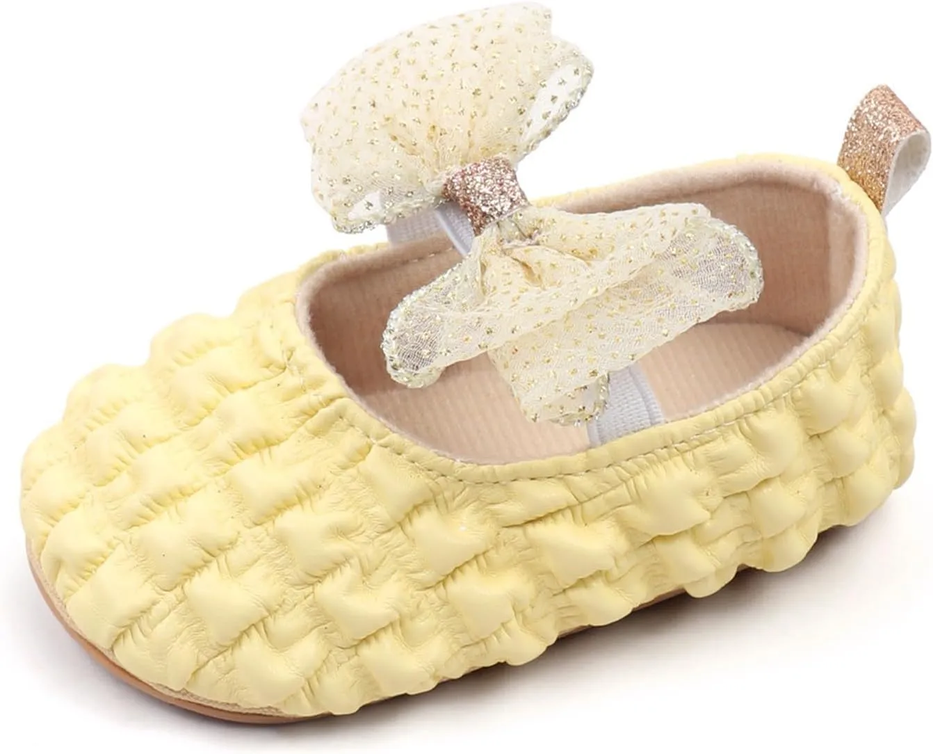 Baby Girls Ruffle Bow Princess Sandals Toddler Infant Girls Tulle Lace Bow Ruched Ruffle Shoes Soft Sole Summer SHoes