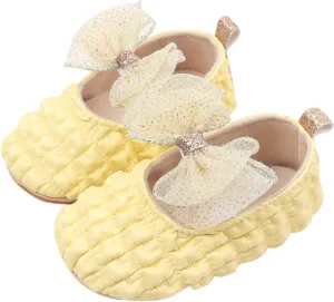 Baby Girls Ruffle Bow Princess Sandals Toddler Infant Girls Tulle Lace Bow Ruched Ruffle Shoes Soft Sole Summer SHoes