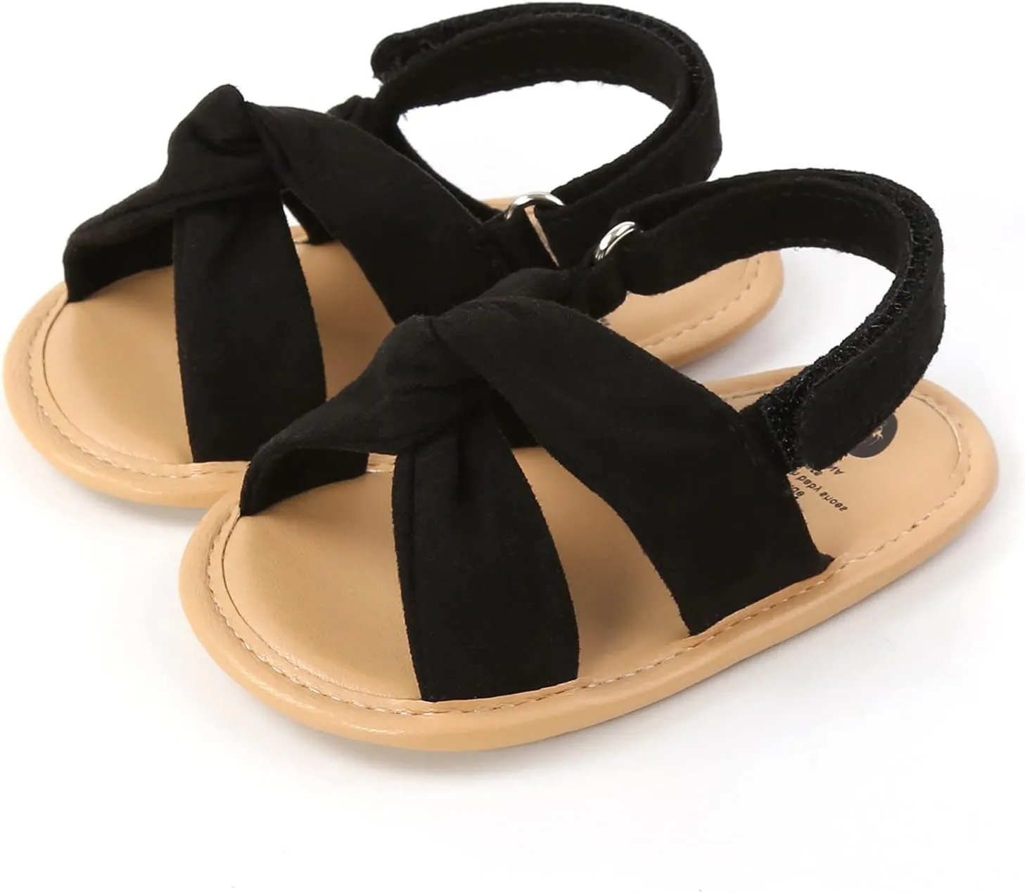Baby Girls Sandals Open Toe Lightweight Soft Sole Infant Wedding Dress Flat Shoes for Baby Slippers Size 6 Boys