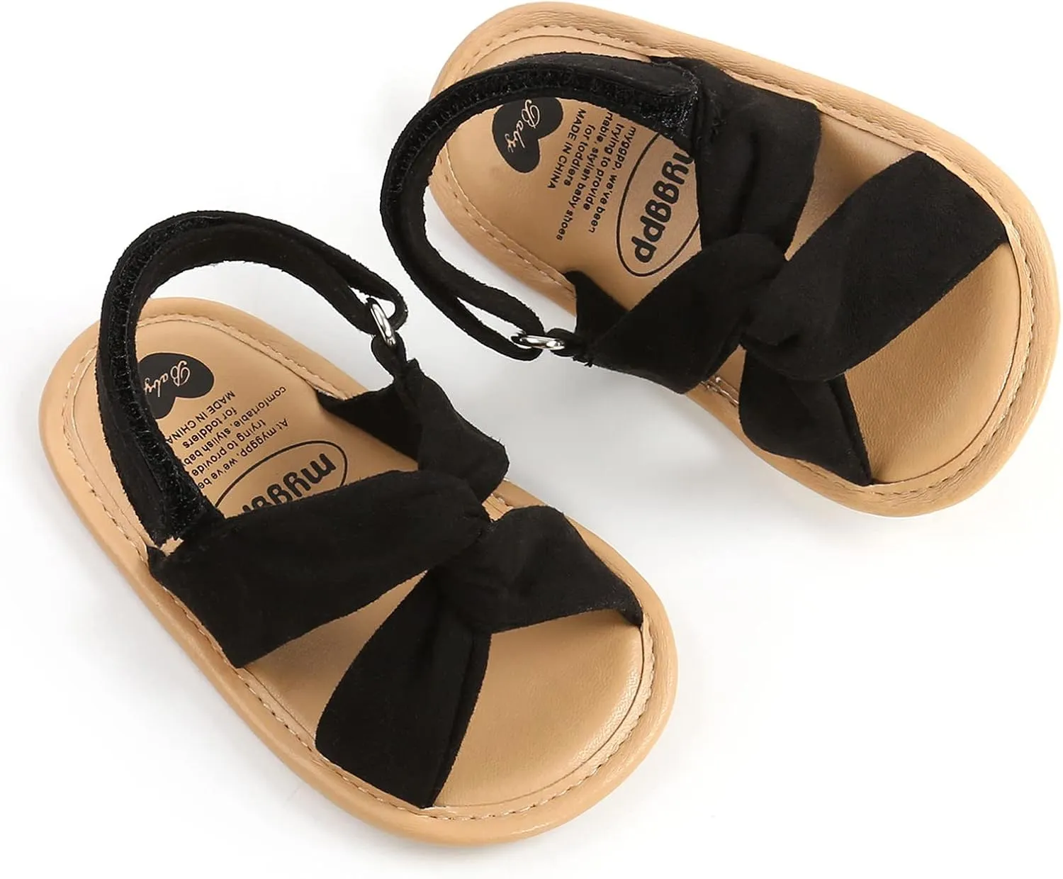 Baby Girls Sandals Open Toe Lightweight Soft Sole Infant Wedding Dress Flat Shoes for Baby Slippers Size 6 Boys