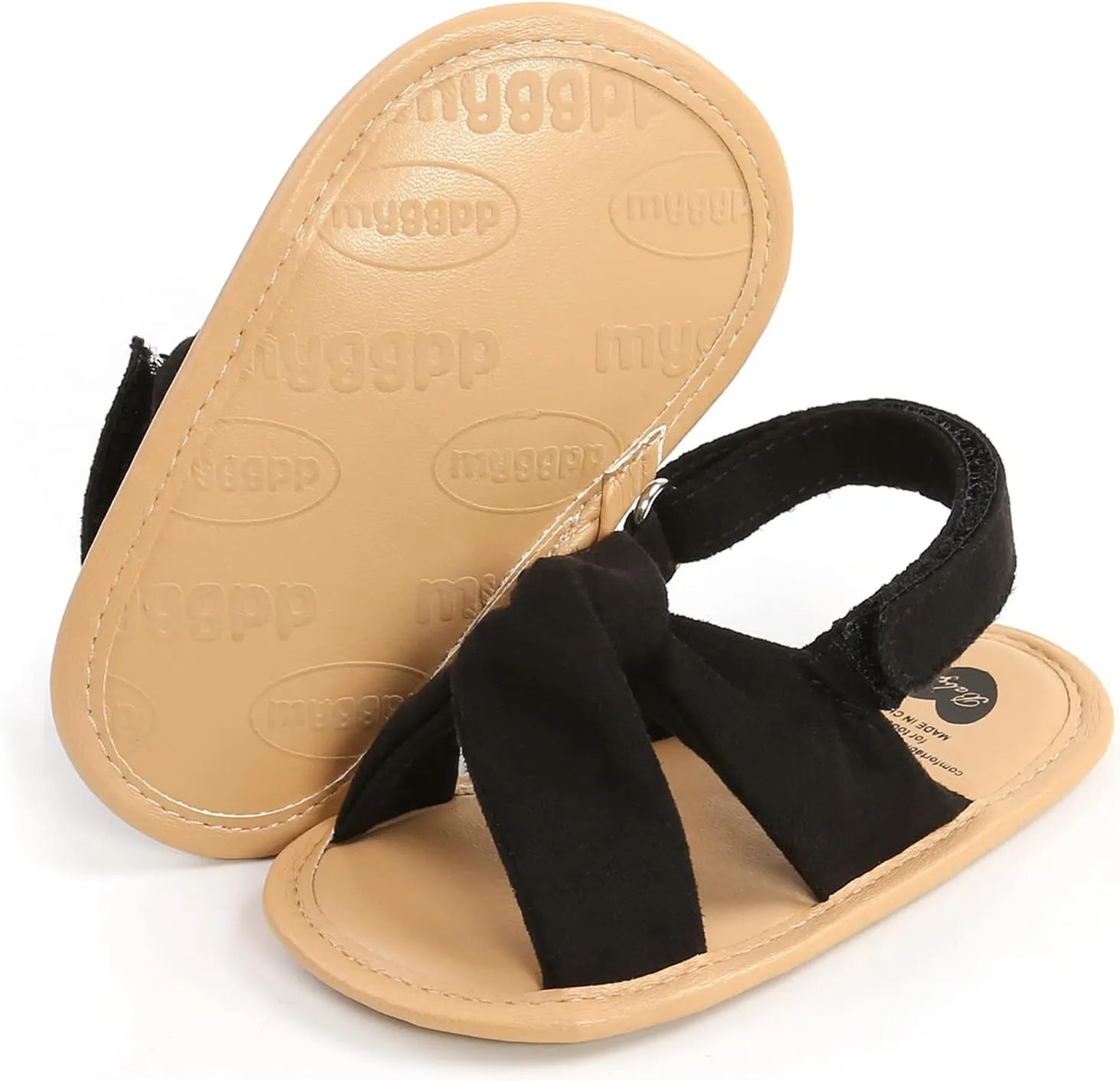 Baby Girls Sandals Open Toe Lightweight Soft Sole Infant Wedding Dress Flat Shoes for Baby Slippers Size 6 Boys