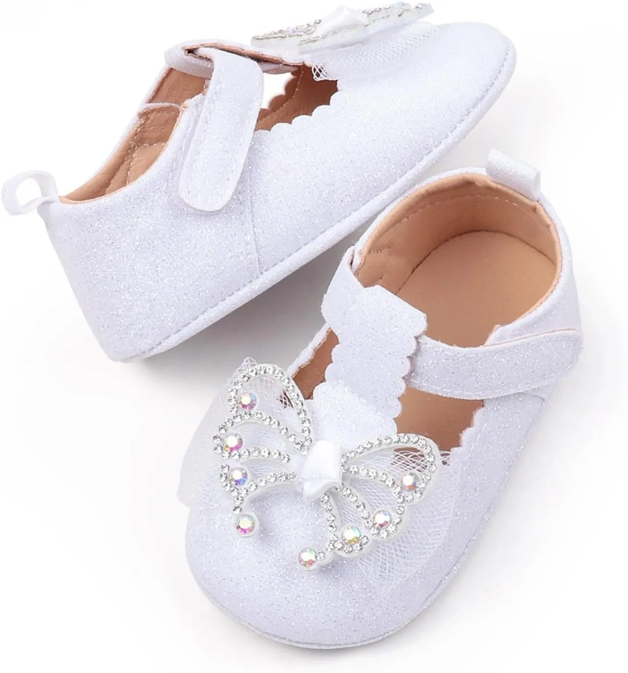 Baby Girls Summer Bow Leather Solid Color Sandals Toddler Infant Butterflies Pearl Shinny Hollow Casual Soft Sole Shoes