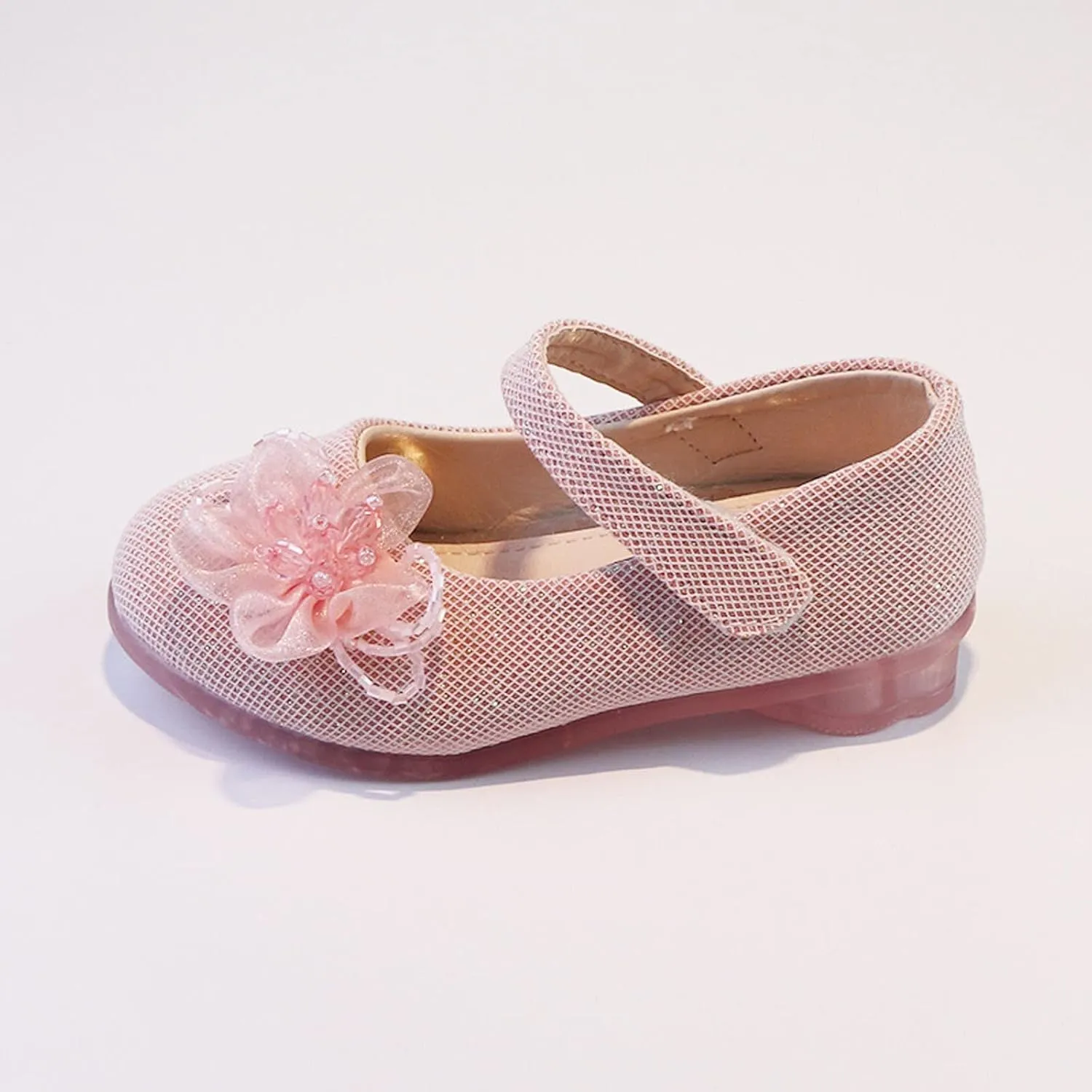 Baby Girls Sweet Flower Shoes Soft Soled Single Shoes Wedding Party Princess Shoes Dance Shoes Toddler Shoes