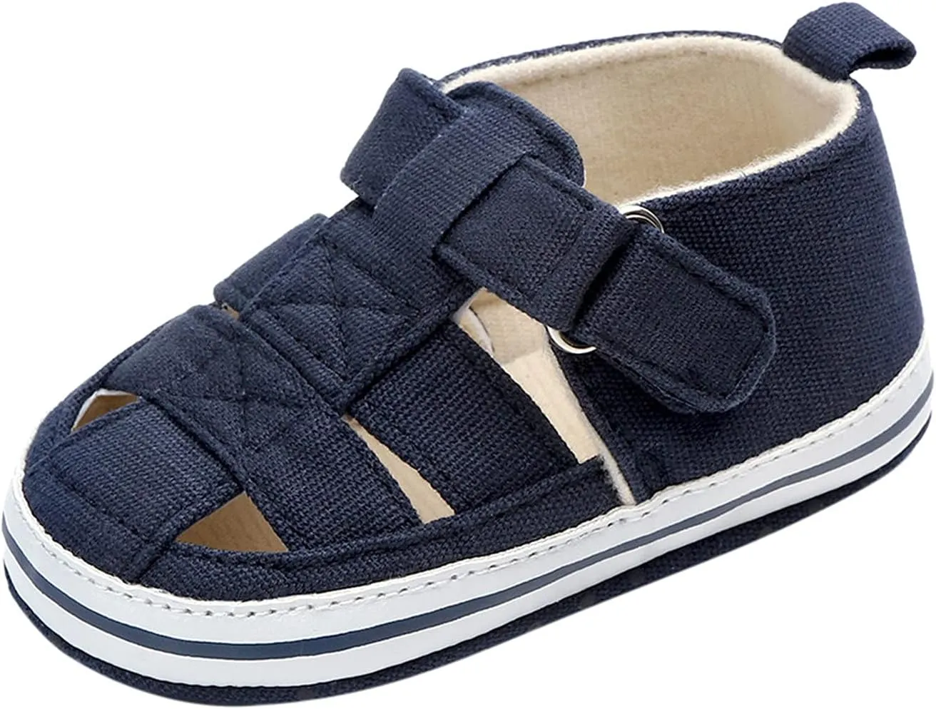 Baby Infant Boy Girl Sandals Newborn Closed Toe Non-Slip Soft Rubber Sole Sandals Lightweight Toddler Unisex Shoes