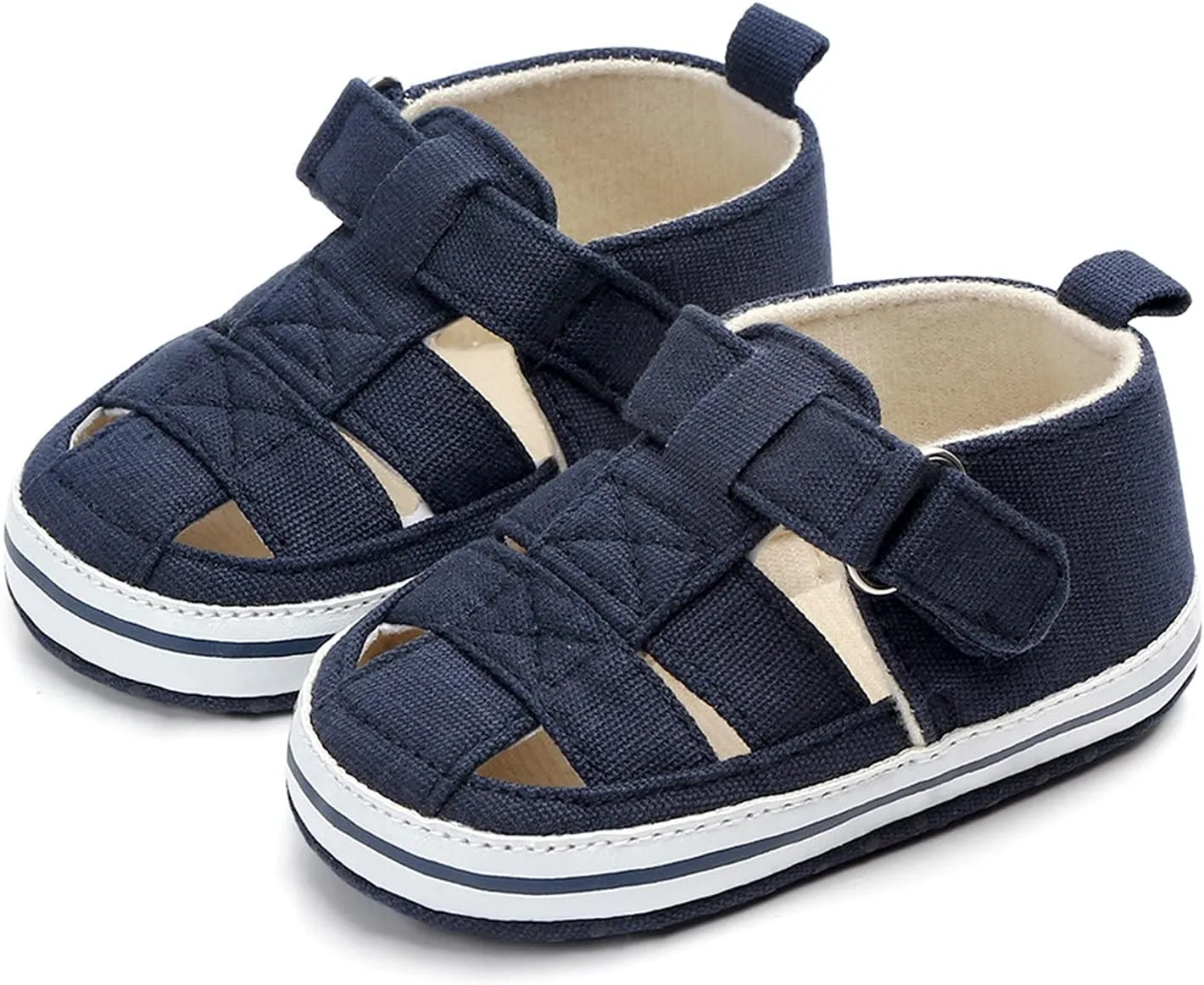 Baby Infant Boy Girl Sandals Newborn Closed Toe Non-Slip Soft Rubber Sole Sandals Lightweight Toddler Unisex Shoes