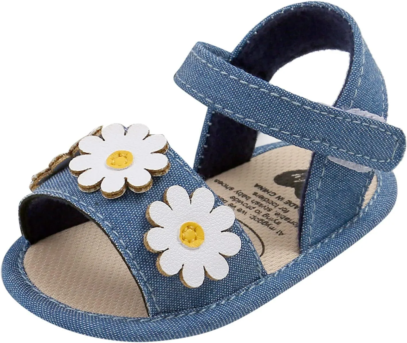 Baby Infant Boy Girl Sandals Shoes First Walkers Prewalkers Soft Anti-Slip Sole Flat Shoes Casual (Blue, 4 Toddler)