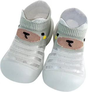 Baby Infant Boys Girls Animal Prints Cartoon Shoes Toddler Breathable Mesh The Floor Non Slip Little Boys Shoes