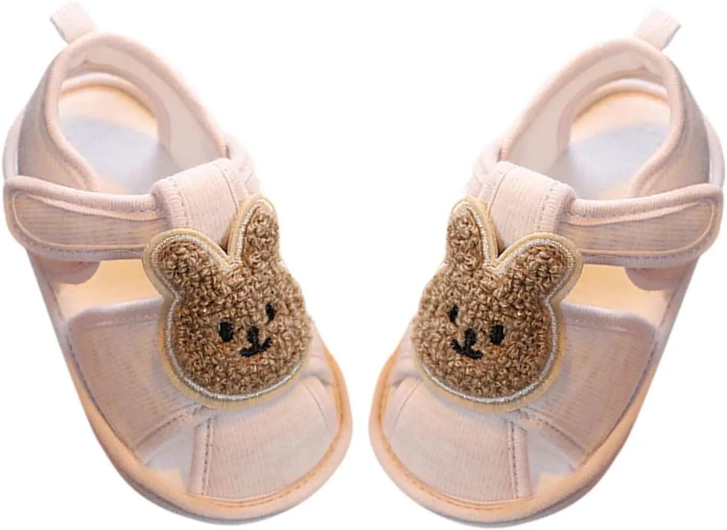 Baby Infant Canvas Flat Sandals Cute Soft Open Toe Barefoot Wide Shoes Newborn Summer Adjusted Strap Lightweight Shoes