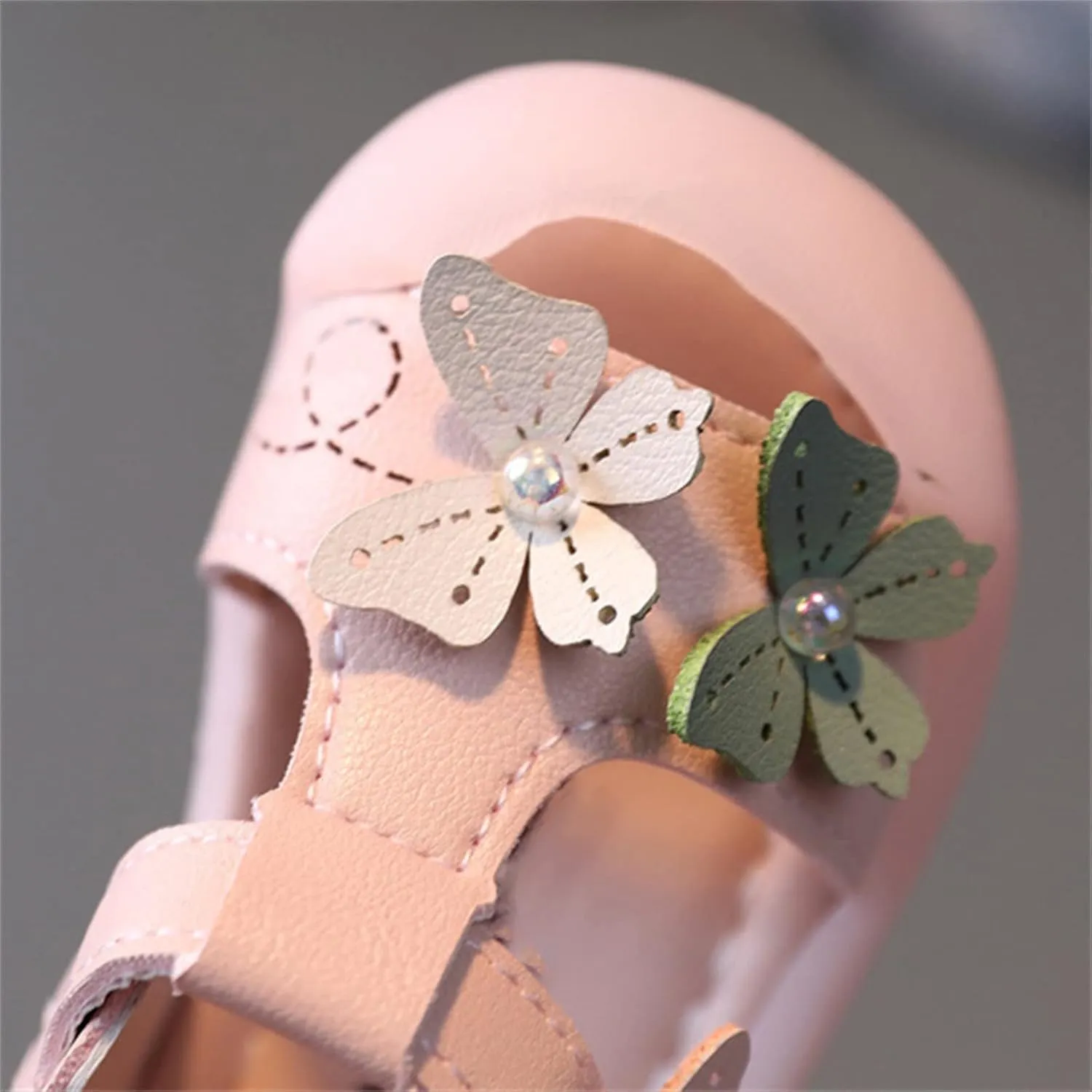 Baby Infant Foam Bow Pearl Sandals Newborn Toddler Boys Girls Open Toe Soft Sole Slip On Summer Shoes Casual Walking
