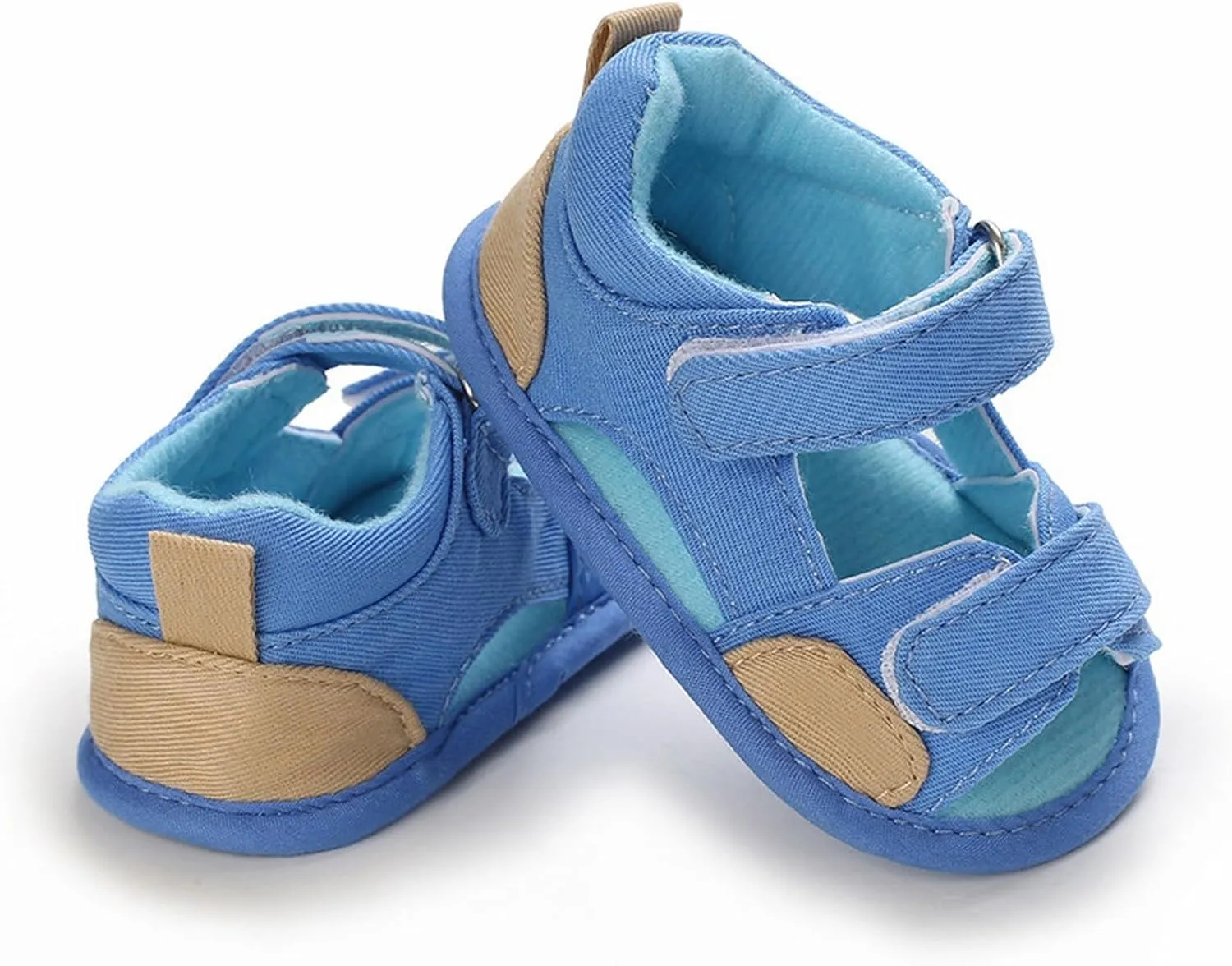 Baby Infant Newborn Boys Girls Casual Sandals Rubber Sole Outdoor First Walking Crib Breathable Hook&Loop Shoe