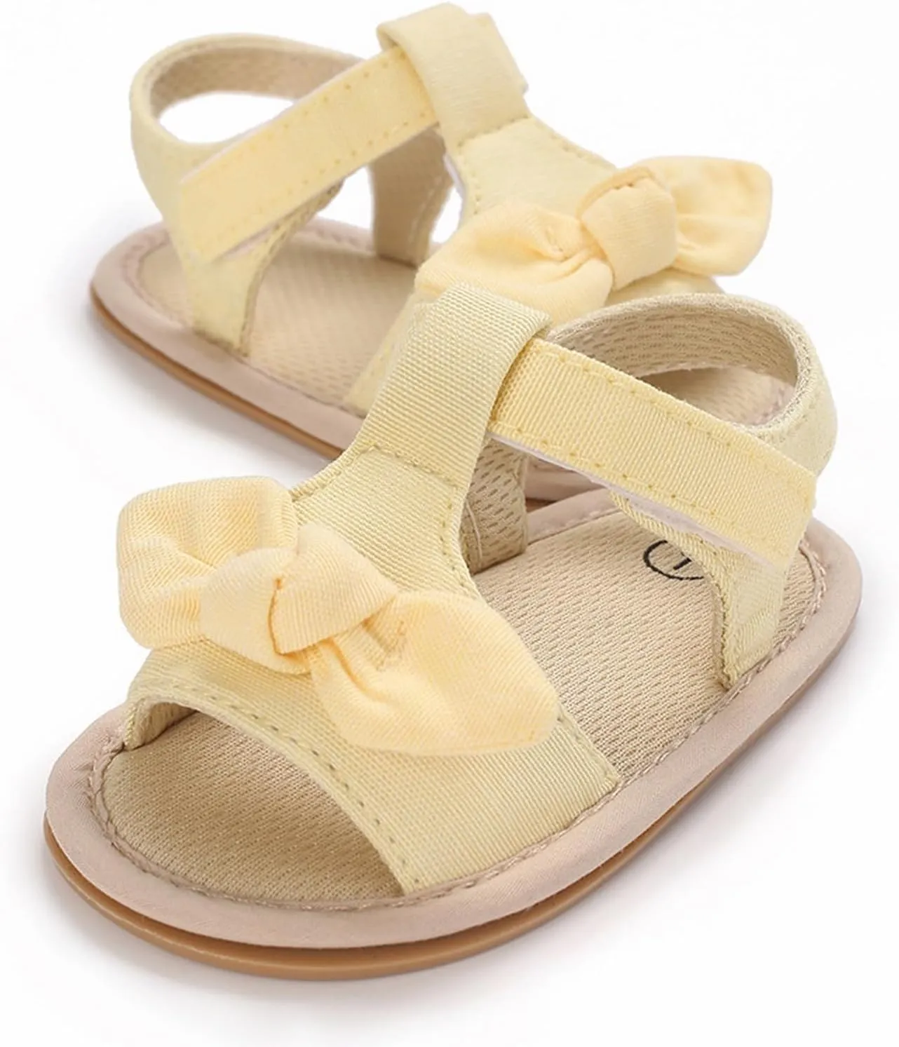 Baby Infant Newborn Girls Casual Flat Sandal Open toe Bow First Walking Ankle Anti-Slip Flip Flop Shoes