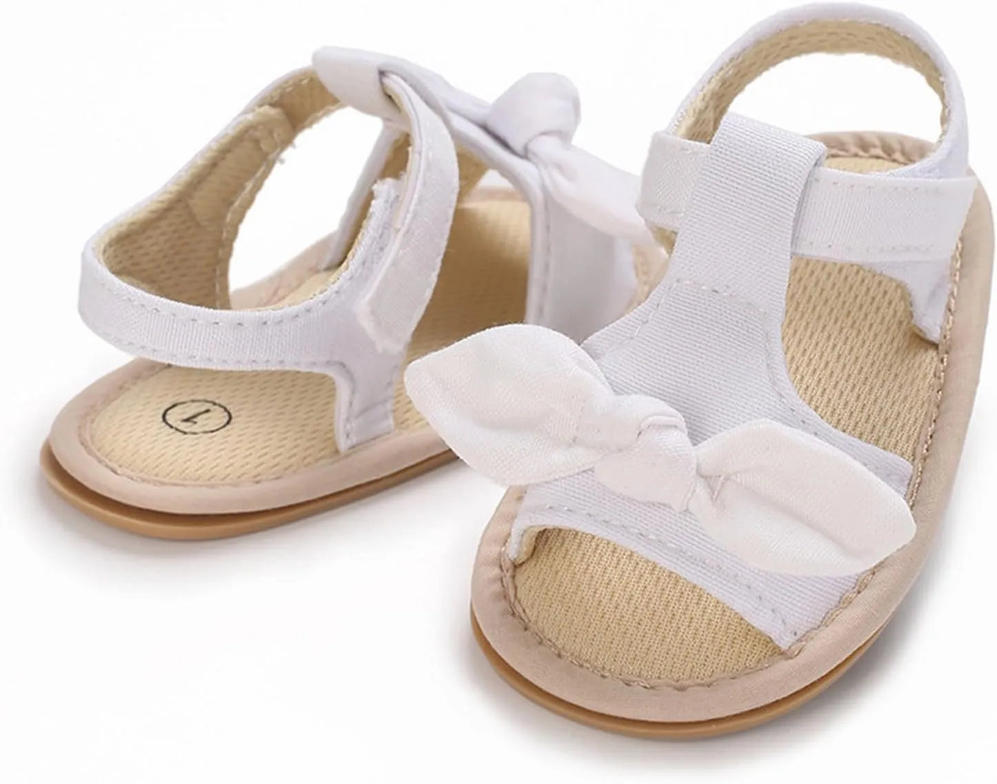 Baby Infant Newborn Girls Casual Flat Sandal Open toe Bow First Walking Ankle Anti-Slip Flip Flop Shoes