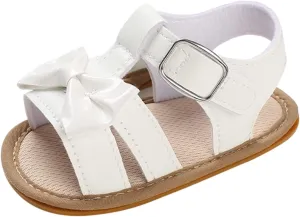 Baby Infant Princess Shoes Boy Girl Sandals First Walkers Prewalkers Anti-Slip Soft Sole Sneakers (White, 6 Toddler)
