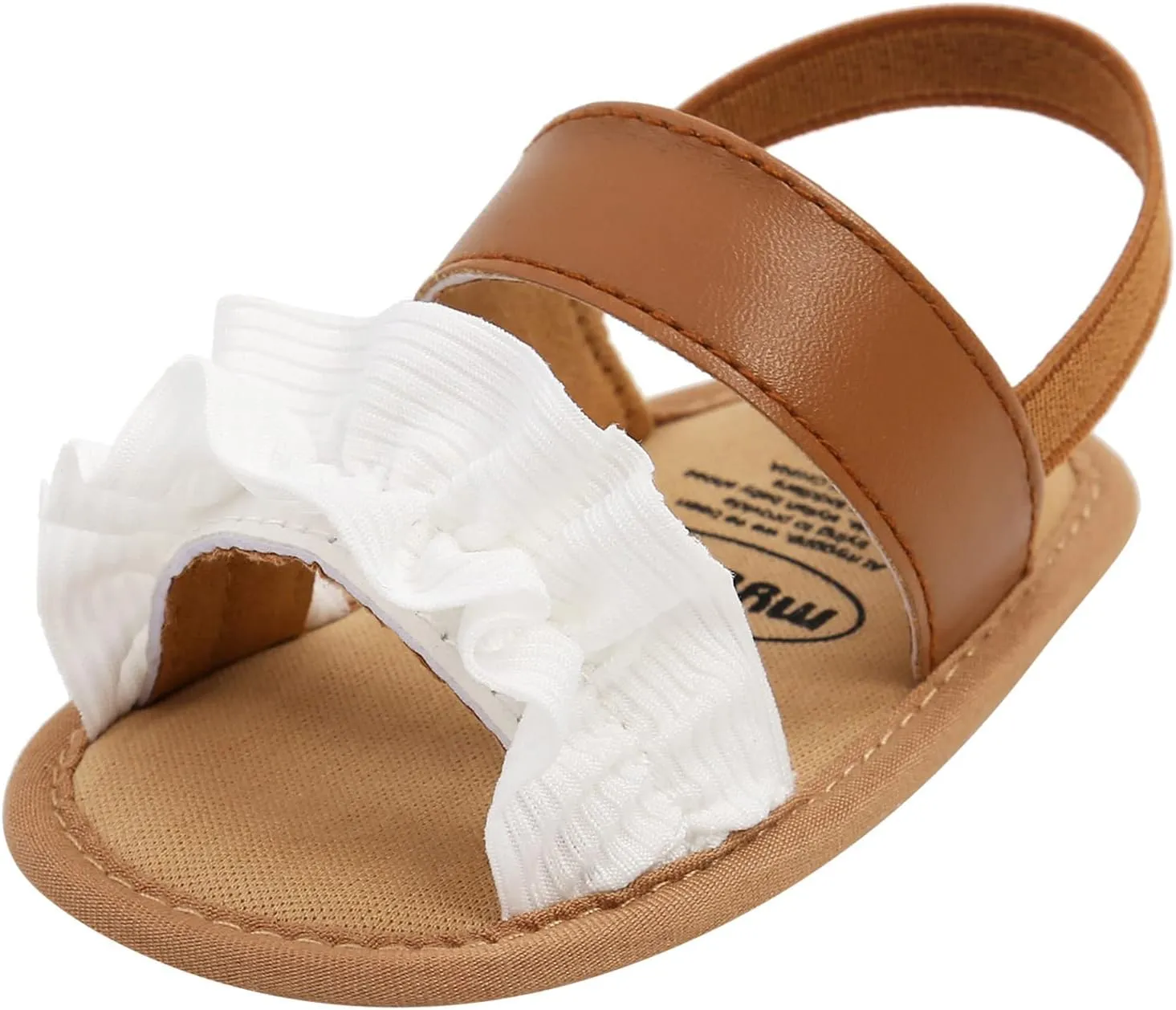 Baby Infant Shoes Boy Girl Sandals First Walkers Crib Shoes Lightweight Soft Sole Flat Shoes Summer (Brown, 4 Toddler)