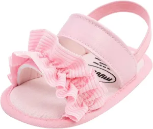Baby Infant Shoes Boy Girl Sandals First Walkers Crib Shoes Lightweight Soft Sole Flat Shoes Summer (Pink, 6 Toddler)
