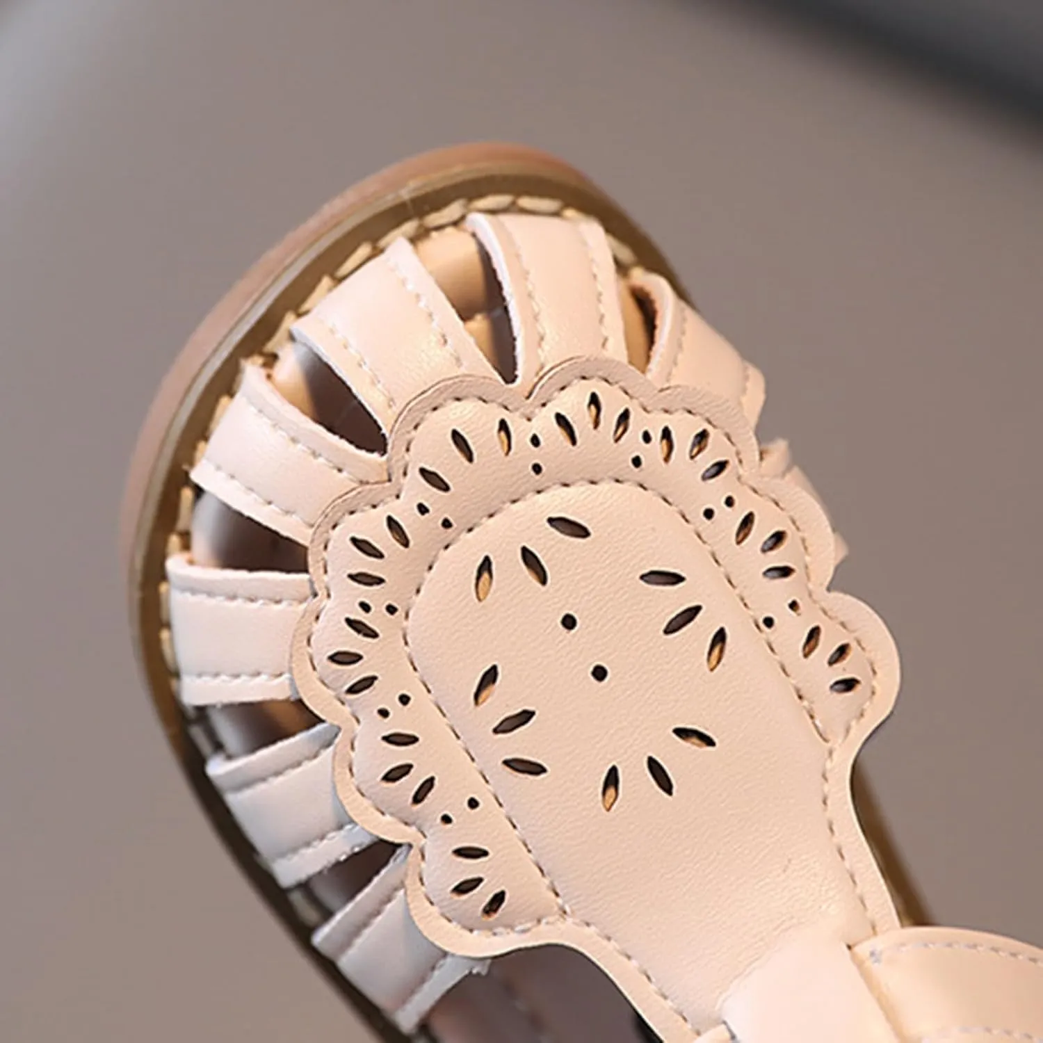 Baby Kids Closed-Toe Sandals Soft Rubber Sole Flat Comfortable Lightweight Ankle Strap Buckle Dress Water Shoe
