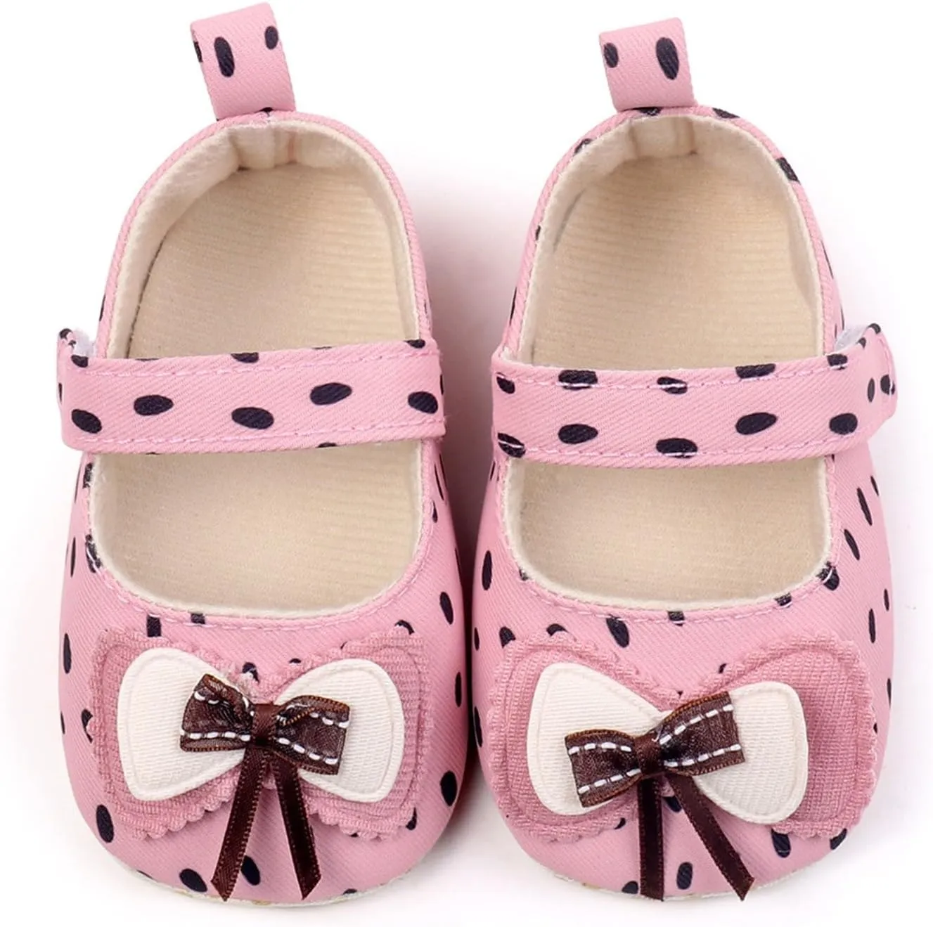 Baby Kids Girls Bow Summer Sandals Toddler Infant Cute Polka Dot Solid Color Soft Sole Non Slip Flats Casual Shoes