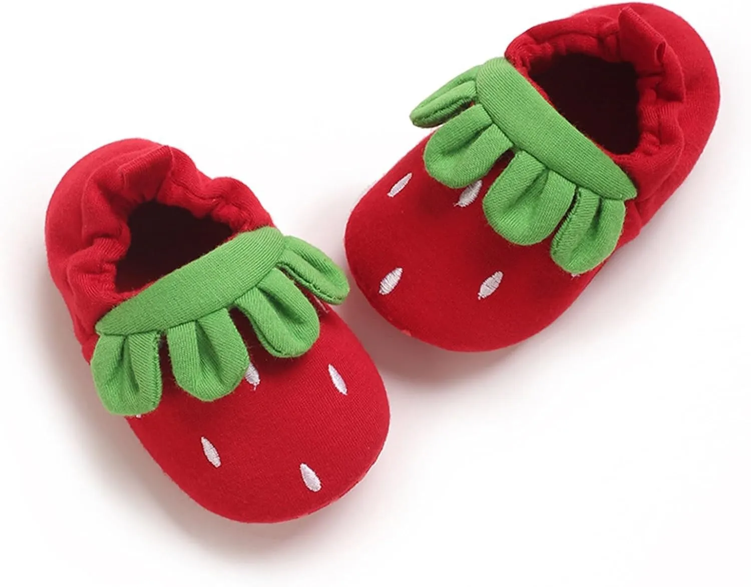 Baby Moccasins Infant Shoes Strawberry Prints Soft Sole Non Slip Socks Baby Floor Shoes Socks Winter Fall Flat