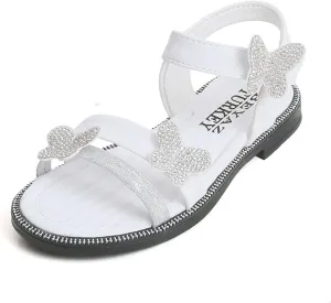 Baby Party Shoes Toddler Girls Butterfly Sandals Summer Outdoor Closed Toe Soft Rubber Sole Beach Water Shoes