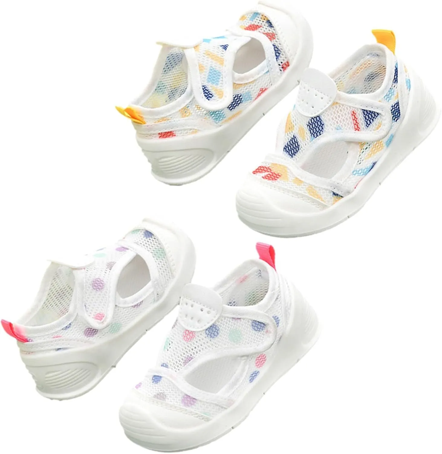 Baby Sandals Kids Mesh Breathable Cartoon Print Sock Shoes Children Anti-Slip Soft Sole Sport Sneakers with Hook Toddler Canvas Shoes