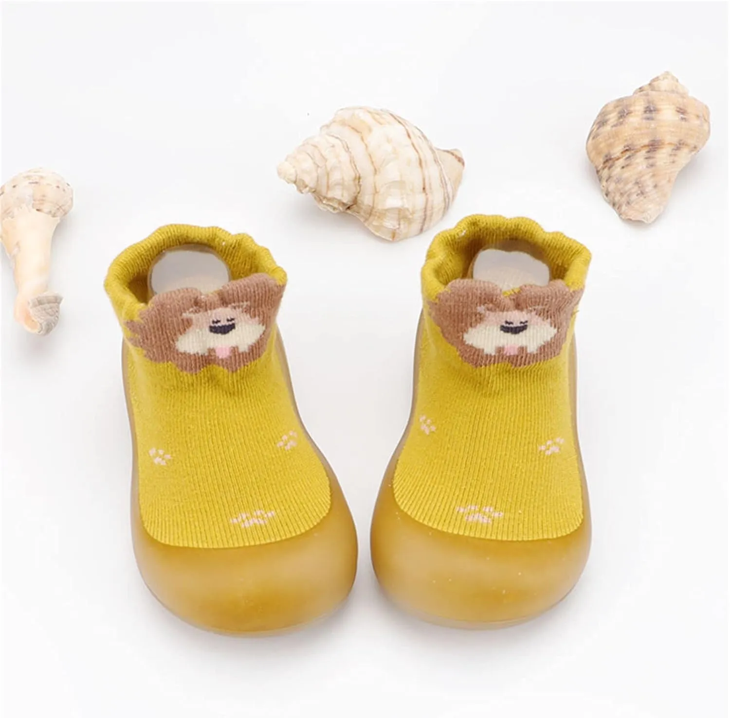 Baby Shoe Boys Girls Sock Shoes Soft Rubber Sole Floor Non-Slip Prewalker Shoes Water Shoes Barefoot Floor (Yellow, 20)