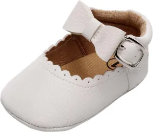 Baby Shoes Boys Girls Infant Sneakers Infant Girls Single Shoes Bowknot First Walkers Shoes Buckle Non-SIip