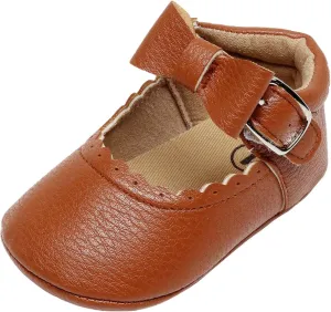 Baby Shoes Boys Girls Infant Sneakers Infant Girls Single Shoes Bowknot First Walkers Shoes Buckle Non-SIip