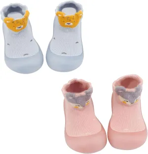 Baby Shoes Boys Girls Sock Shoe Elastic Infant First Cartoon Cats Soft Sole Rubber Toddler Boys & Kids