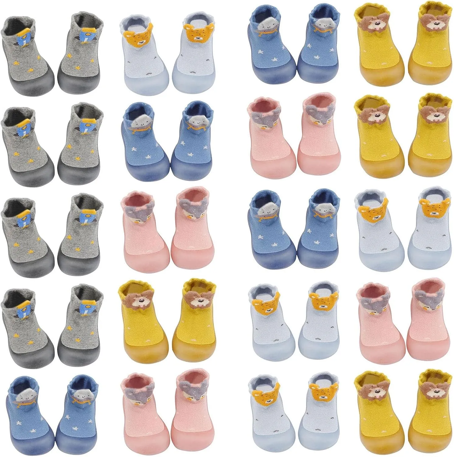 Baby Shoes Boys Girls Sock Shoe Elastic Infant First Cartoon Cats Soft Sole Rubber Toddler Boys & Kids